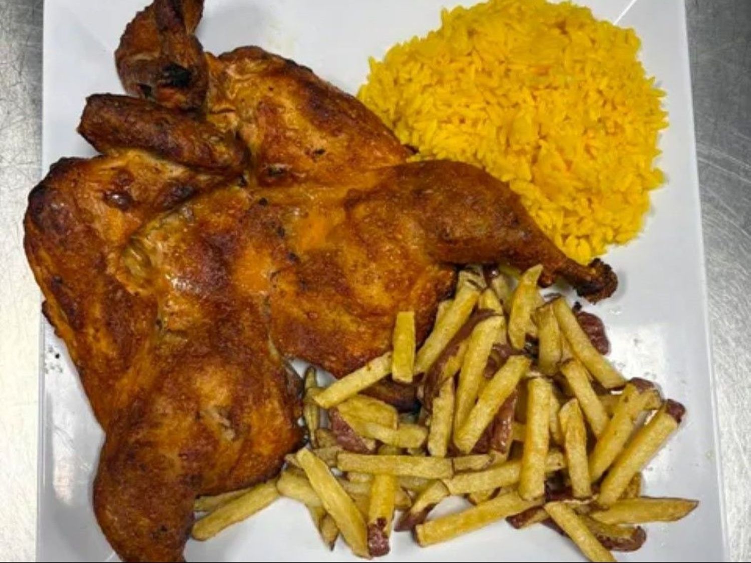 Whole flame-grilled chicken